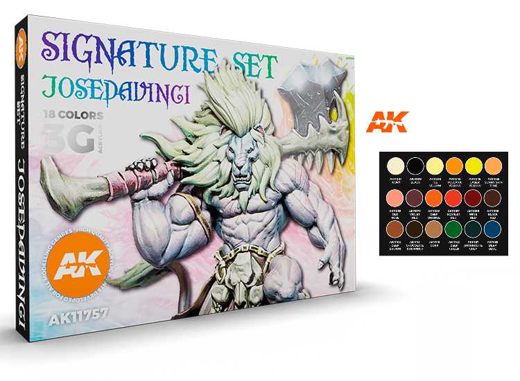 17ml x 18 AK Interactive - Jose Davinci Signature Set - 3G Acrylic Paint Set