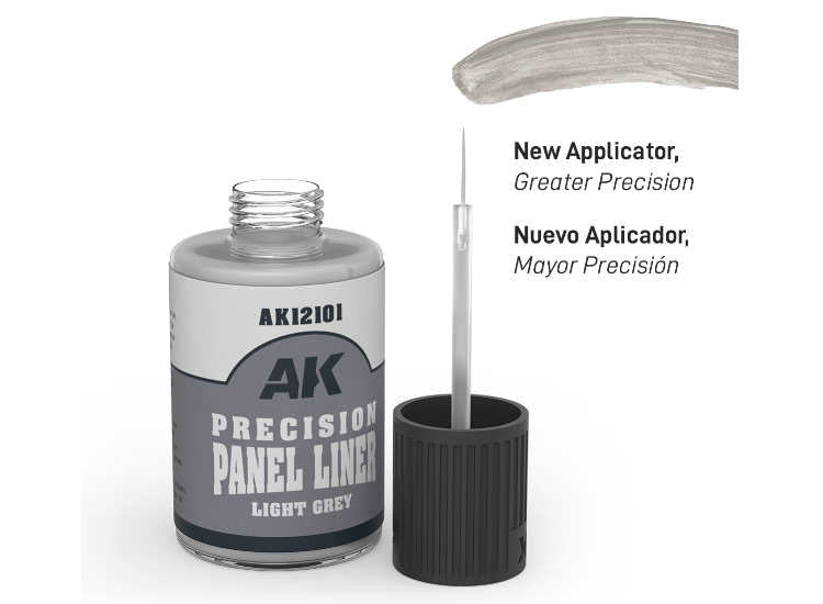 30ml AK Interactive - Precision Panel Liner - Light Grey