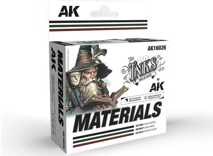 30ml x3 AK Interactive - Materials Ink Set