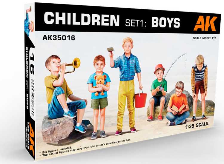 1/35 AK Interactive - Children Set 1: Boys - DAMAGED BOX