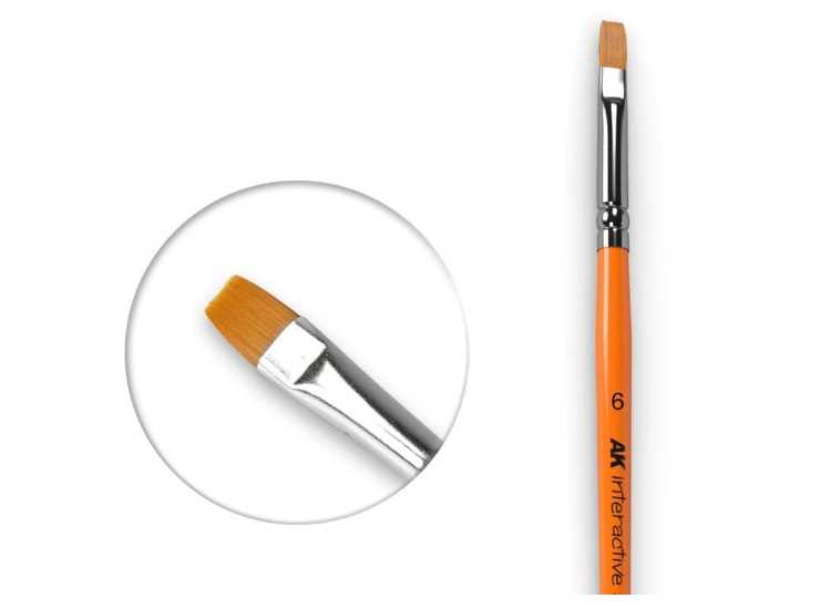 - Ak Interactive - Flat Brush 6 Synthetic