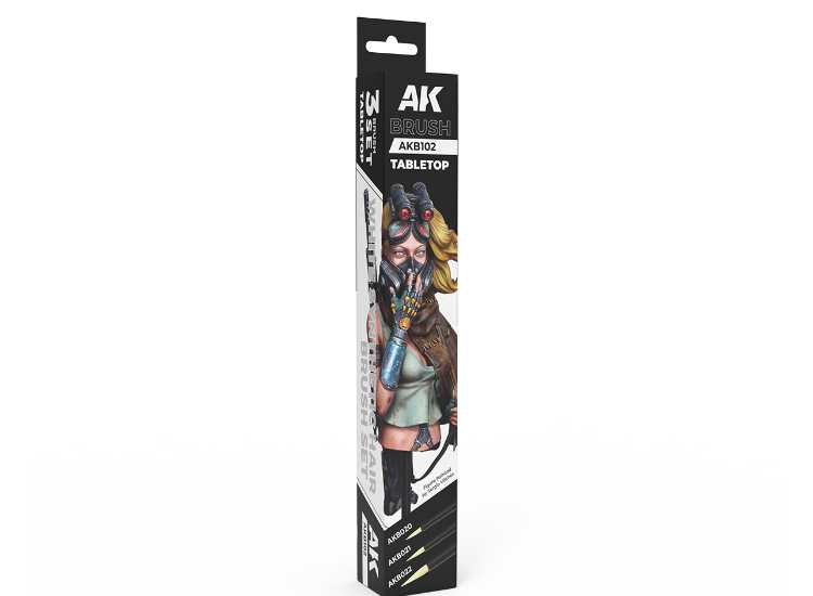 AK Interactive AAKB102 - - Tabletop Synthetic Brushes Set