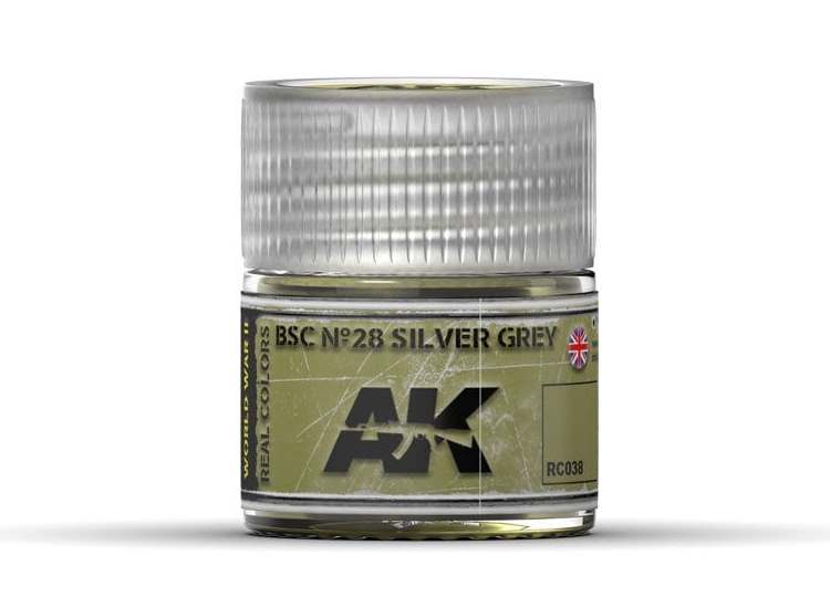 10ml Ak Interactive - Real Colors - BSC N-¦28 Silver Grey