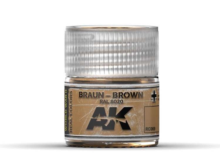 10ml Ak Interactive - Real Colors - Braun-Brown RAL 8020