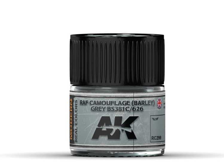 10ml Ak Interactive - Real Colors - RAF Camouflage (BARLEY) Grey BS381C/626 -