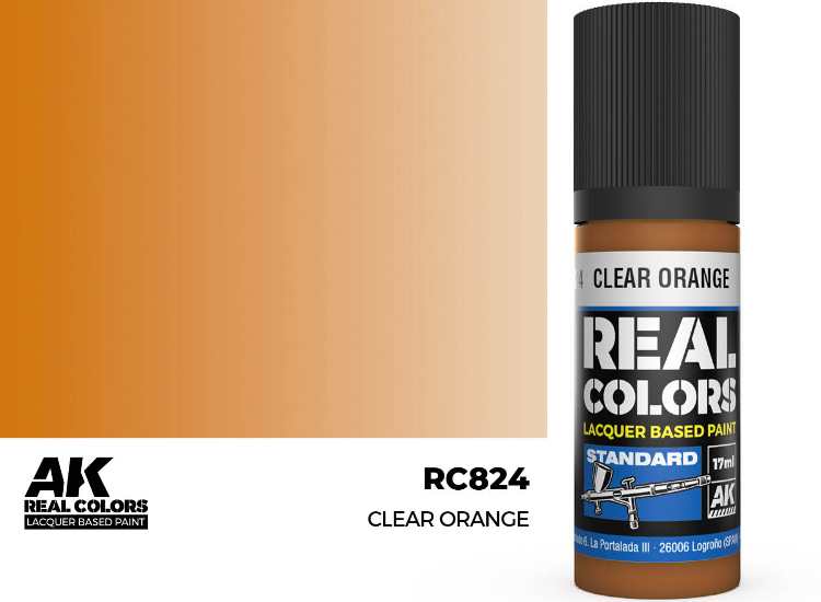 17ml AK Interactive - Real Colors Lacquer Paint - Clear Orange