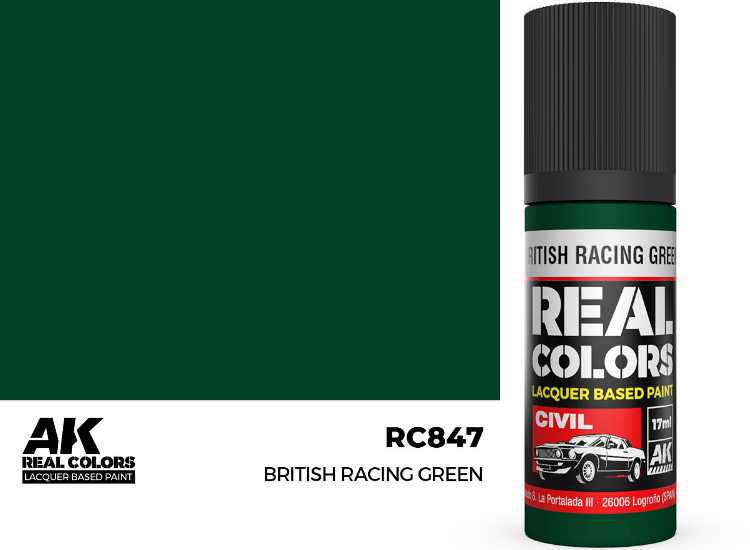 17ml AK Interactive - Real Colors Lacquer Paint - British Racing Green