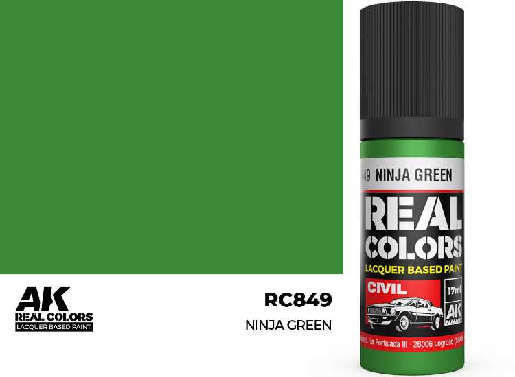 AK Interactive AAKRC849 17ml - Real Colors Lacquer Paint - Ninja
