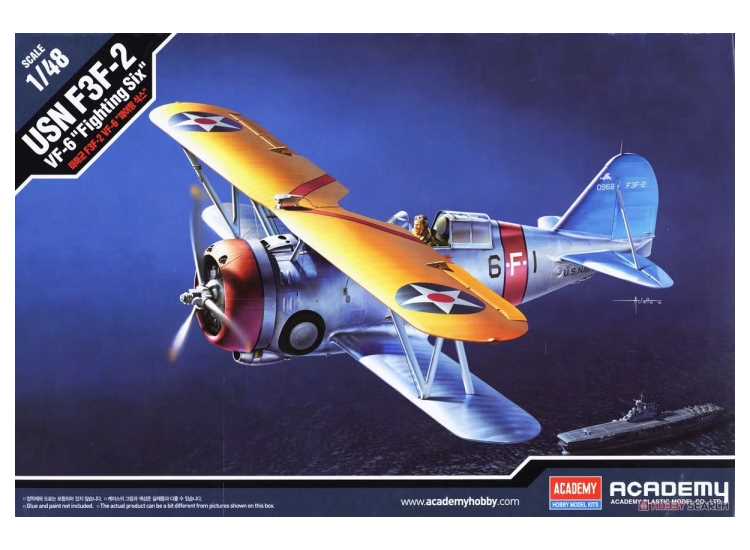 1/48 Academy - USN F3F-2 VF-6 Fighting Six