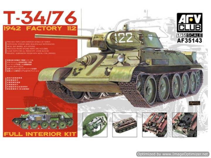 1/35 AFV Club - Soviet T-34/76 model 1942 Factory 112