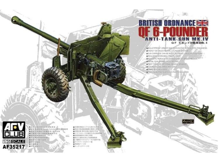 1/35 AFV Club - QF Mk 4 6 Pdr British Anti-tank Gun Late