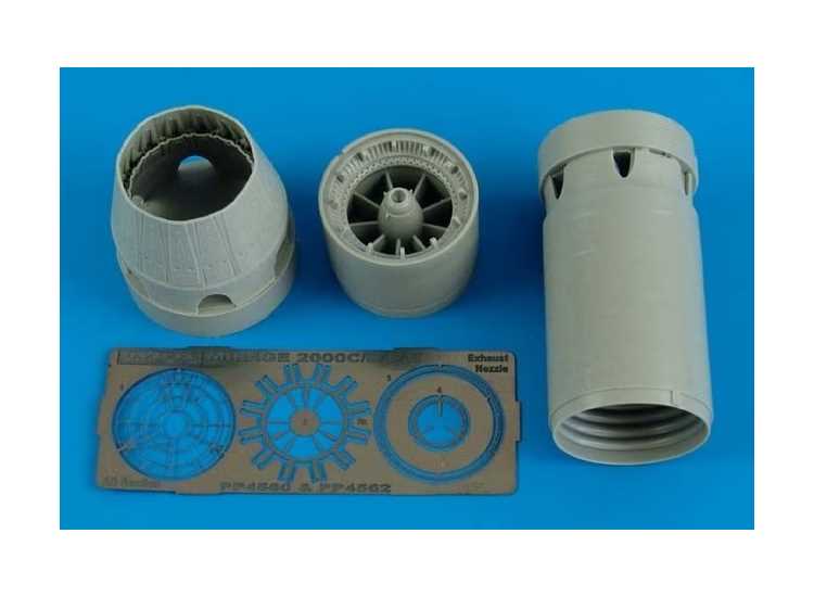 1/48 Aires - Dassault Mirage 2000C/2000B/2000D/2000N exhaust nozzle - closed (designed to be used with Eduard kits and Heller kits)