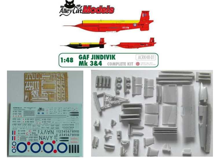 1/48 Alley Cat - GAF Jindivik Mk. 3 & 4 Complete Kit