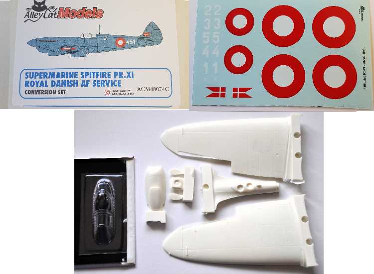 1/48 Alley Cat - Spitfire PRXI Royal Danish Air Force Conversion Set