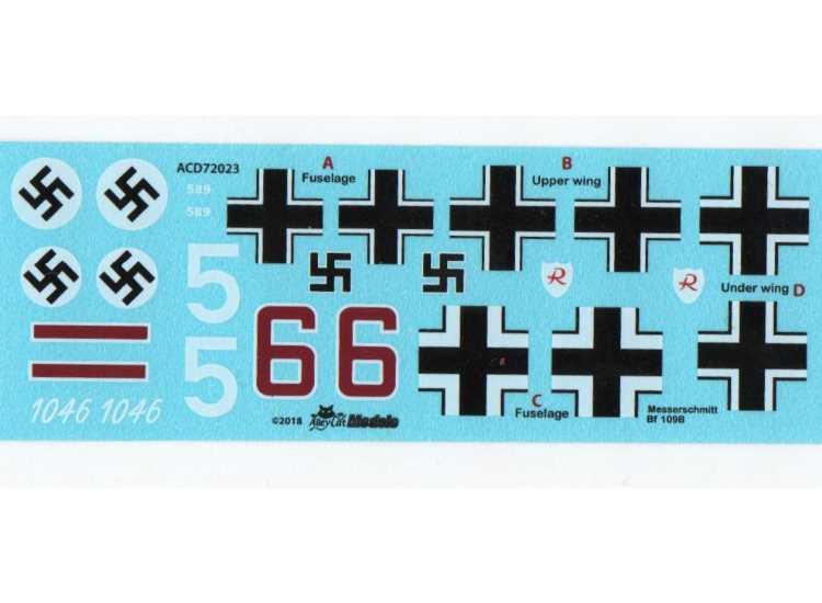 1/72 Alley Cat - Decals for Me Bf109-B