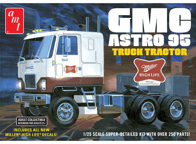 1/25 AMT - Miller Beer GMC Astro 95 Semi Tractor Cab