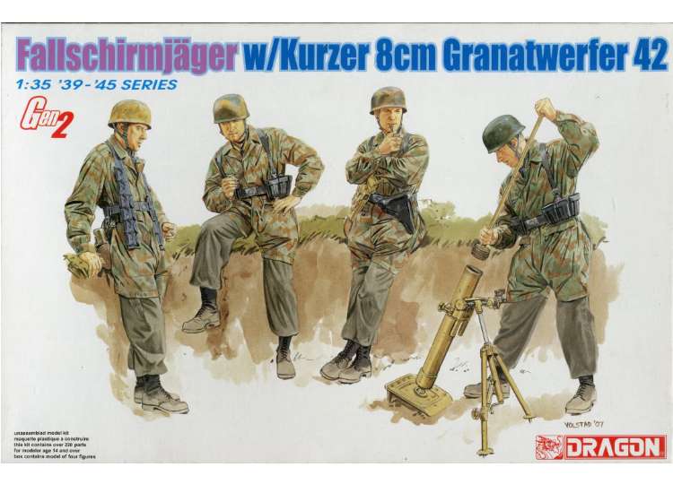 1/35 Dragon - Fallschirmjager w/ Kurzer 8cm Granatwerfer 42