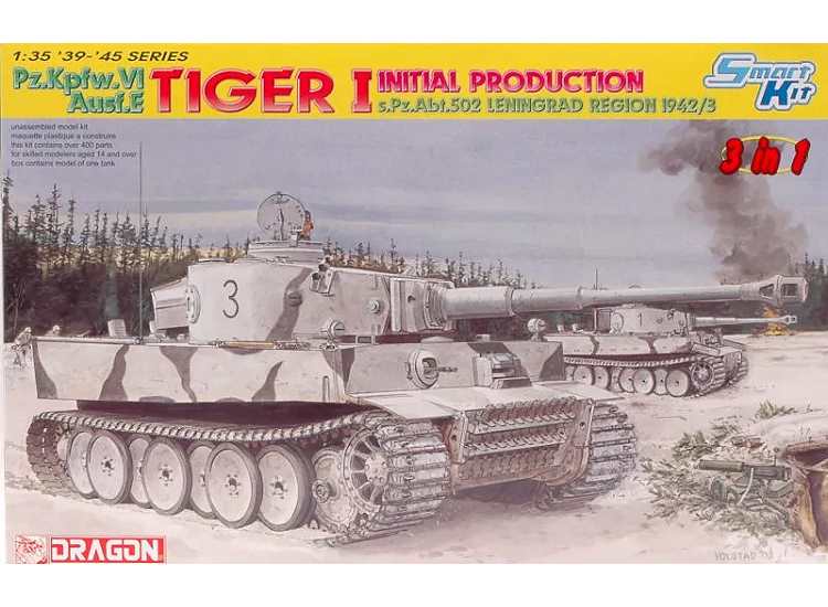 1/35 Dragon - Pz.Kpfw.VI Ausf.E Tiger 1 Initial Production s.Pz.Abt 502 Leningrad Region 1942-43