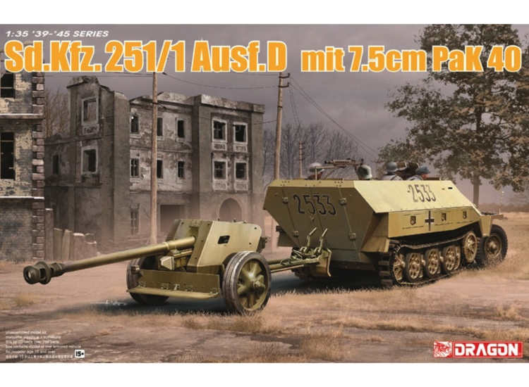 1/35 Dragon - Sd.Kfz.251/1 Ausf.D w/ 7.5cm PaK 40 (2 in 1)
