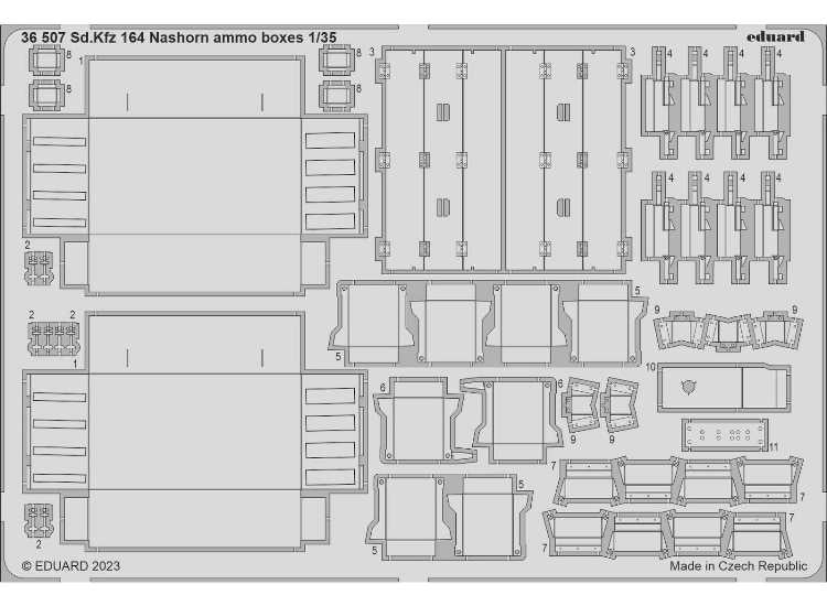 1/35 Eduard - Sd.Kfz.164 Nashorn Ammo Boxes Photo Etch (for Border Models kits)