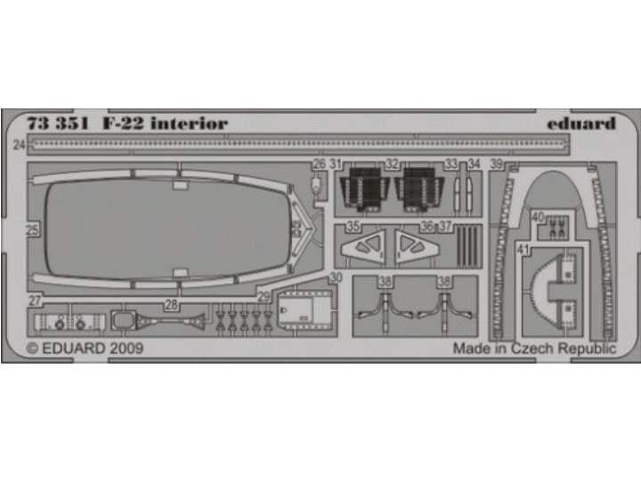 1/72 Eduard - F-22 Interior Pre Painted Etch - (Hobbyboss)