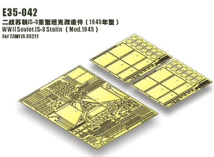 ET Model ETME35-042 1/35 - WWII Soviet JS-3 Stalin (Mod.1945) Photo Etch (for Tamiya)