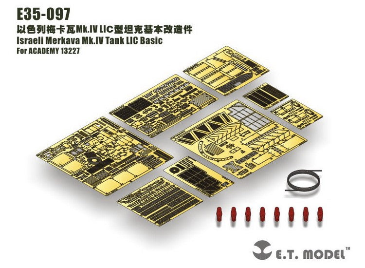 ET Model ETME35-097 1/35 - Israel Merkava Mk.IV Tank LIC Photo Etch (for Academy)