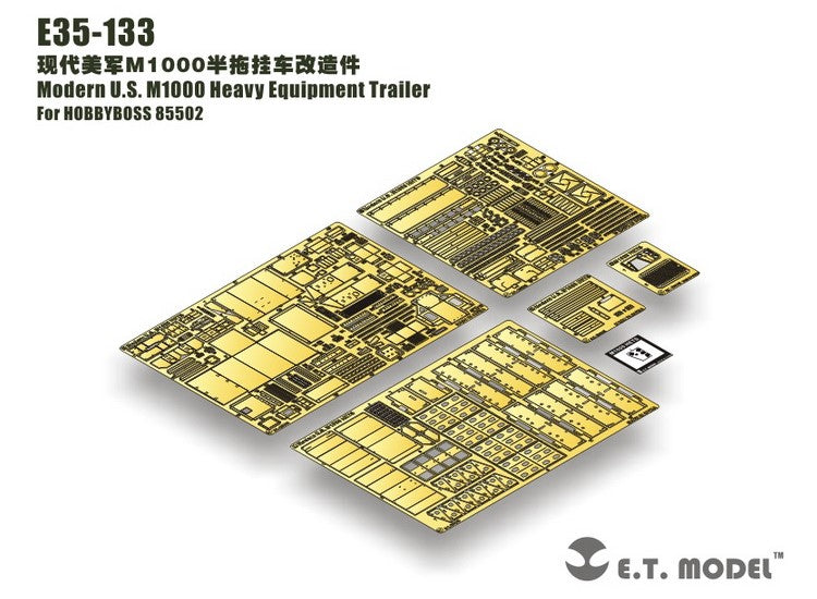 ET Model ETME35-133 1/35 - Modern U.S. M1000 Heavy Equipment Trailer Photo Etch (for Hobbyboss)