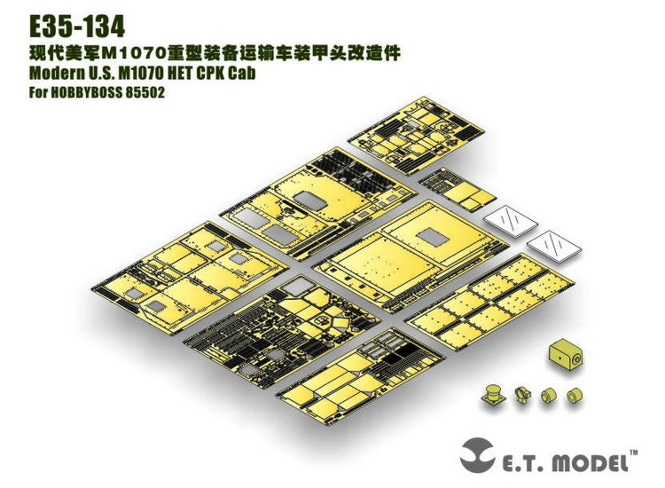 ET Model ETME35-134 1/35 - Modern U.S. M1070 HET CPK Cab Photo Etch (for Hobbyboss)