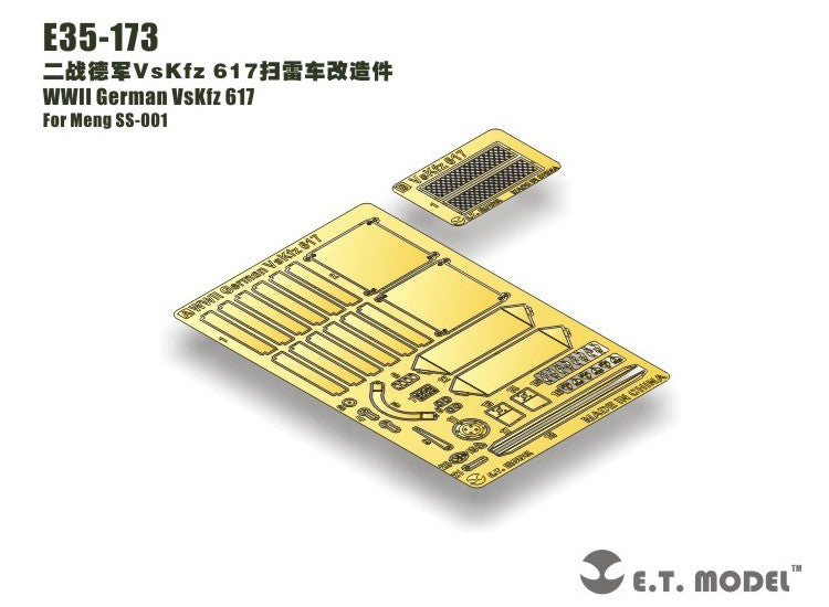 ET Model ETME35-173 1/35 - WWII German VsKfz 617 Photo Etch (for Meng)
