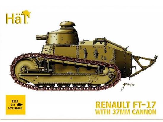 1/72 Hat - Renault FT-17 with 37mm cannon x 2