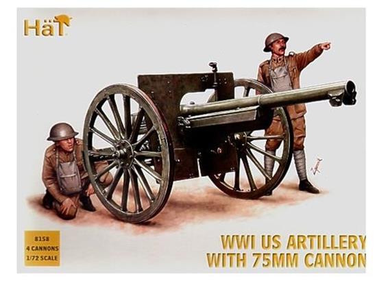 1/72 Hat - WWI US Artillery with 75mm cannon