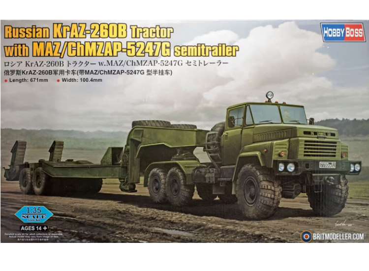 1/35 Hobbyboss - Russian KrAZ-260B Tractor & ChMZAP-5247G Trailer