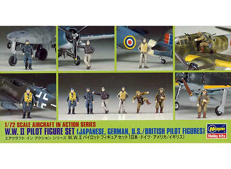 1/72 Hasegawa - WWII Pilots British/American, Japanese & German
