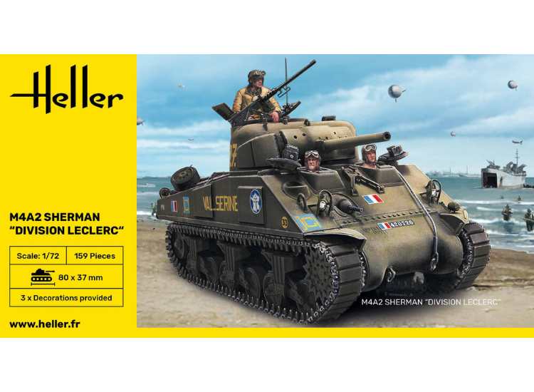 1/72 Heller - M4A2 Sherman Division Leclerc