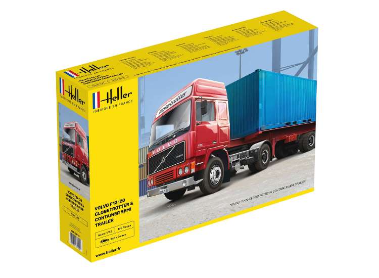 1/32 Heller - Volvo F12-20 Globe Trotter & Container Semi Trailer