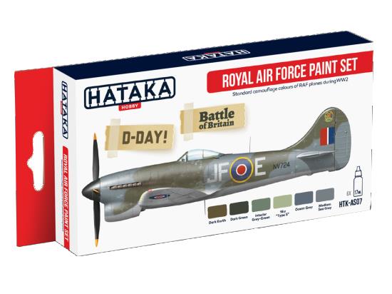 6 x 17ml Hataka - Acrylic Paint Set - Royal Air Force WWII Camouflage