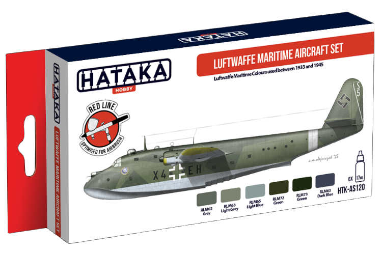 6 x 17ml Hataka - Acrylic Paint Set - Luftwaffe Maritime Aircraft