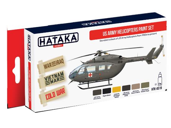 6 x 17ml Hataka - Acrylic Paint Set - US Army Helicopters