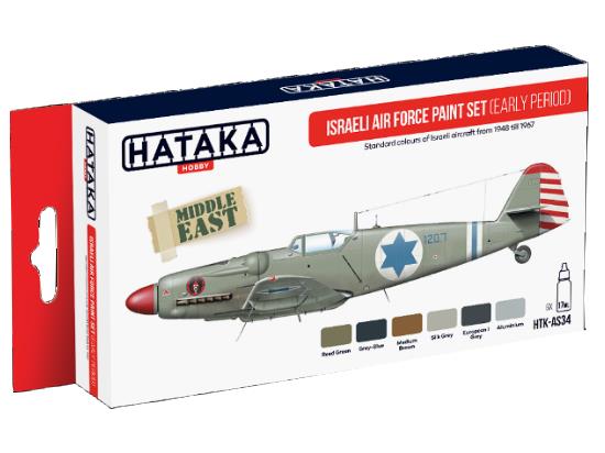 6 x 17ml Hataka - Acrylic Paint Set - Israeli Air Force (Early Period)