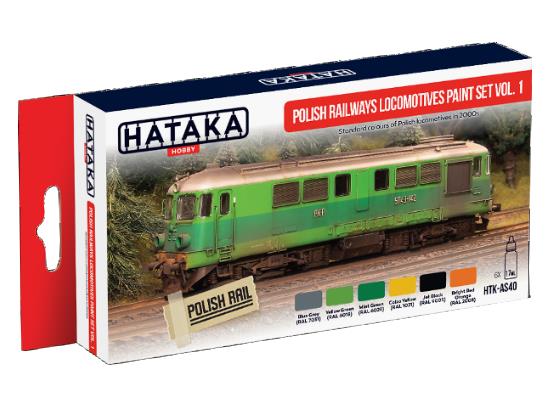 6 x 17ml Hataka - Acrylic Paint Set - Polish Railways Locomotive Vol.1