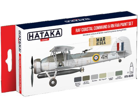 6 x 17ml Hataka - Acrylic Paint Set - RAF Coastal Command & RN FAA