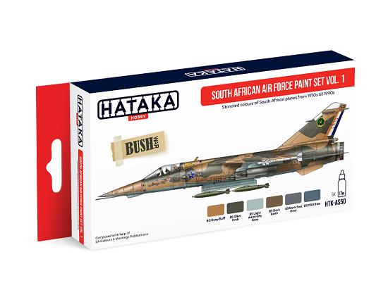 6 x 17ml Hataka - Acrylic Paint Set - South African Air Force Vol. 1