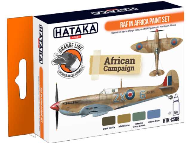 4 x 17ml Hataka - Lacquer Paint Set - RAF in Africa