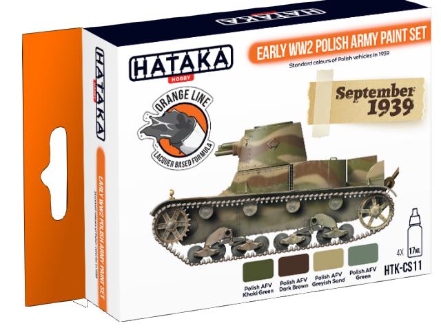 4 x 17ml Hataka - Lacquer Paint Set - Early WW2 Polish Army