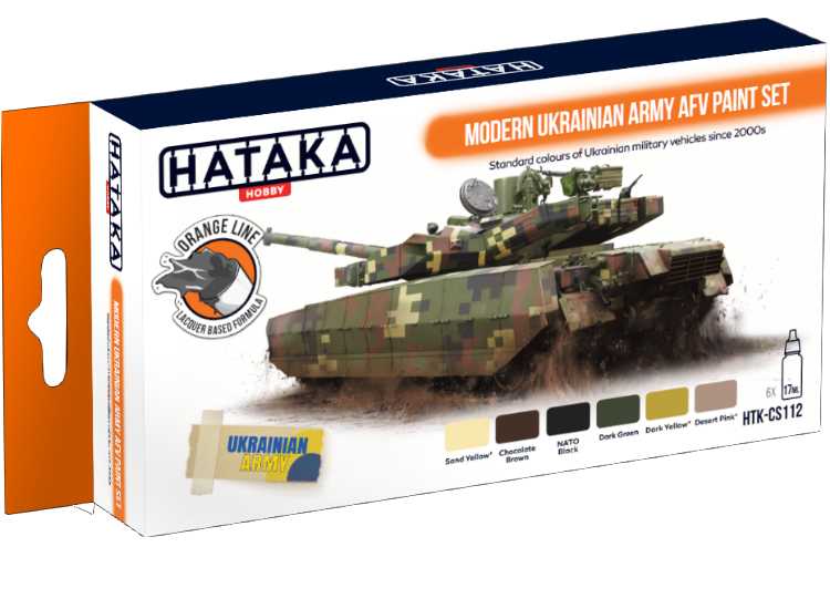 6 x 17ml Hataka - Lacquer Paint Set - Modern Ukrainian Army AFV