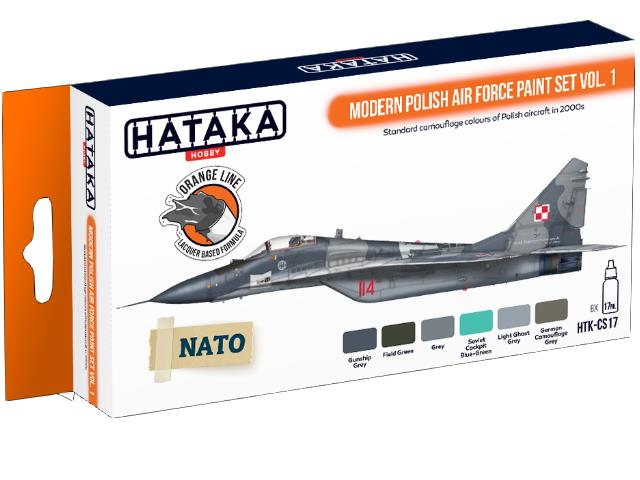 6 x 17ml Hataka - Lacquer Paint Set - Modern Polish Air Force vol. 1