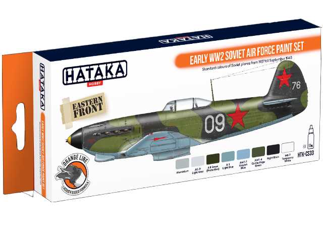 8 x 17ml Hataka - Lacquer Paint Set - Early WW2 Soviet Air Force