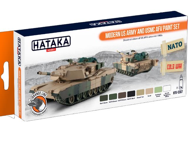8 x 17ml Hataka - Lacquer Paint Set - Modern US Army and USMC AFV