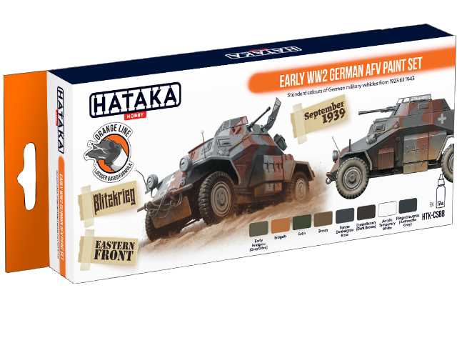 8 x 17ml Hataka - Lacquer Paint Set - Early WWII German AFV